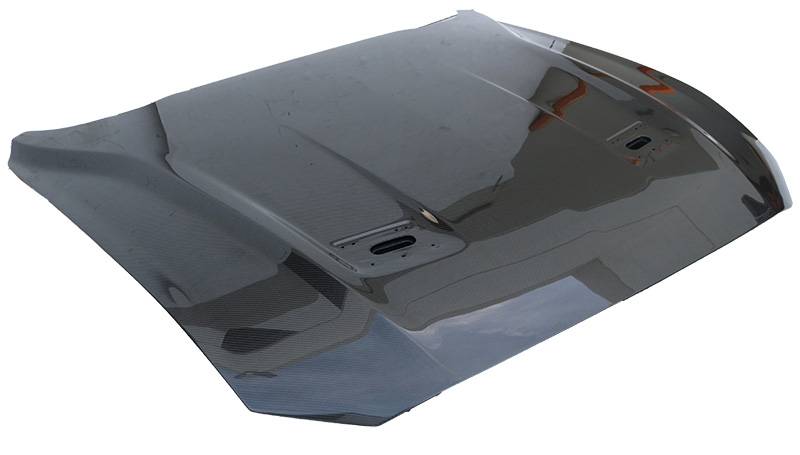 IMAGE 1 - 2018-2022 Ford Mustang OEM Style Carbon Fiber Hood by ViS Racing - 18FDMUS2DOE-010C