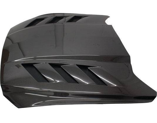 IMAGE 2 - 2018-2022 Ford Mustang AMS Style Carbon Fiber Hood by ViS Racing - 18FDMUS2DAMS-010C