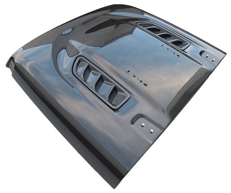 IMAGE 1 - 2020-2020 Jeep Gladiator JT Rubicon Style Carbon Fiber Hood by ViS Racing - 20JPGJT4DRUB-010C