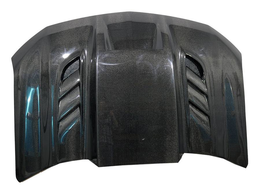 IMAGE 4 - 2019-2023 Chevrolet Silverado 1500 VTM Style Carbon Fiber Hood by ViS Racing - 19CHSIL4DVTM-010C