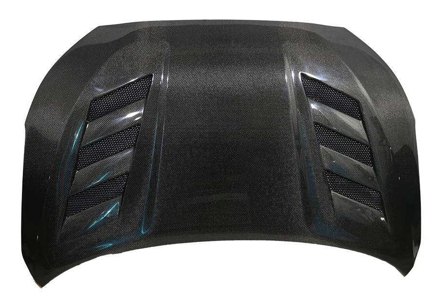 IMAGE 2 - 2019-2020 Hyundai Veloster 2DR AMS Style Carbon Fiber Hood by ViS Racing - 19HYVEL2DAMS-010C