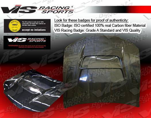 IMAGE 2 - 1995-1996 Nissan 240sx DV-2 Style Carbon Fiber Hood by ViS Racing - 95NS2402DDV2-010C