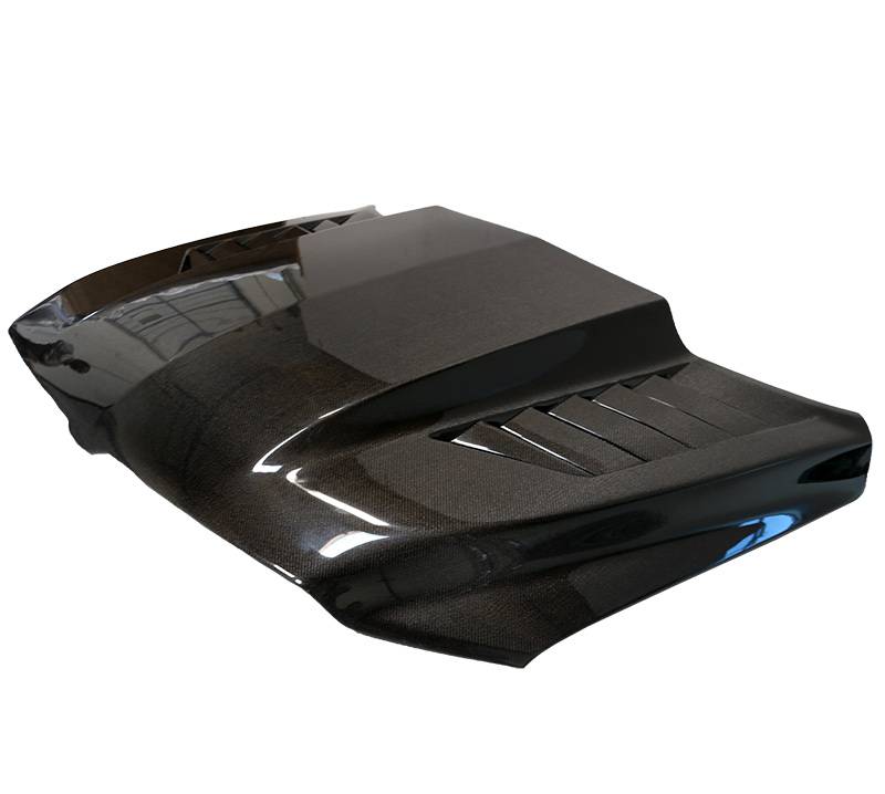 IMAGE 2 - 2019-2025 Ram 1500 TMS Style Carbon Fiber Hood by ViS Racing - 19DGRAM2DTMS-010C