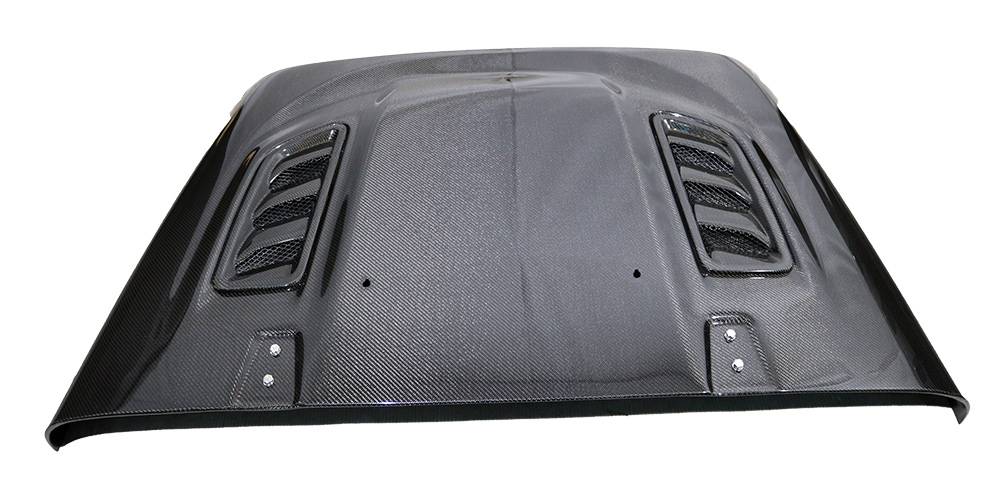IMAGE 2 - 2007-2018 Jeep Wrangler JK Rubicon Style Carbon Fiber Hood by ViS Racing - 07JPWJK4DRUB-010C