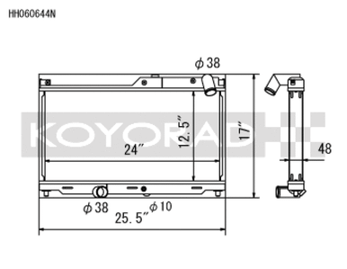 Koyo 93-95 Mazda RX-7 1.3L Turbo N-FLO (Dual Pass) Radiator - HH060644N ...