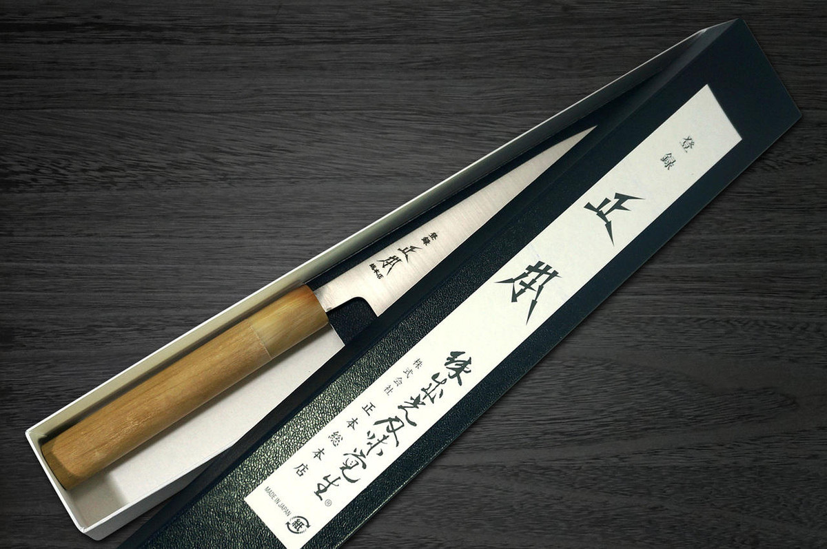 Masamoto SW Swedish Stainless Steel Buffalo Tsuba Japanese Chefs Petty KnifeUtility 165mm SW4216