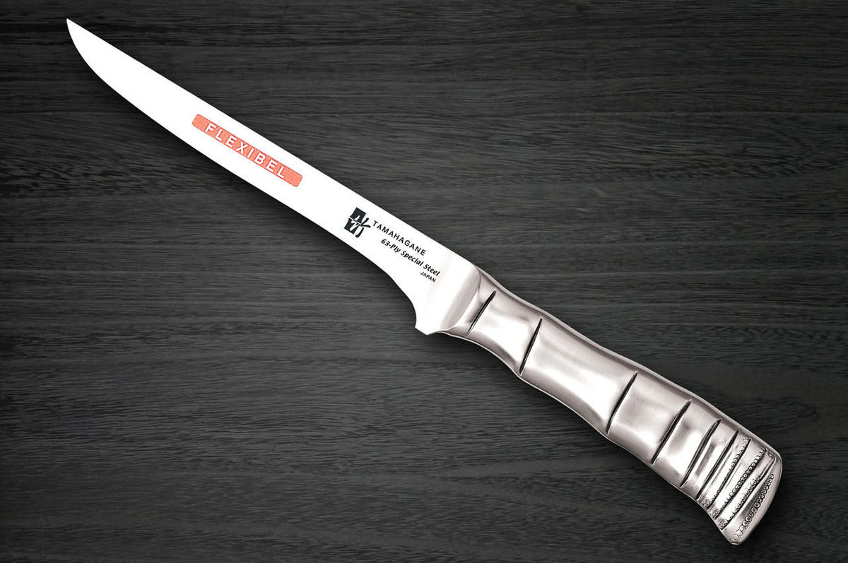 Tamahagane Bamboo 3-Layer Stainless Japanese Chef's Boning Knife