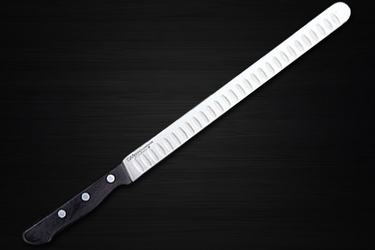 Affettatrice Sujihiki Misono MV Inox Dimples(Salmon) Chef Giapponese 360mm