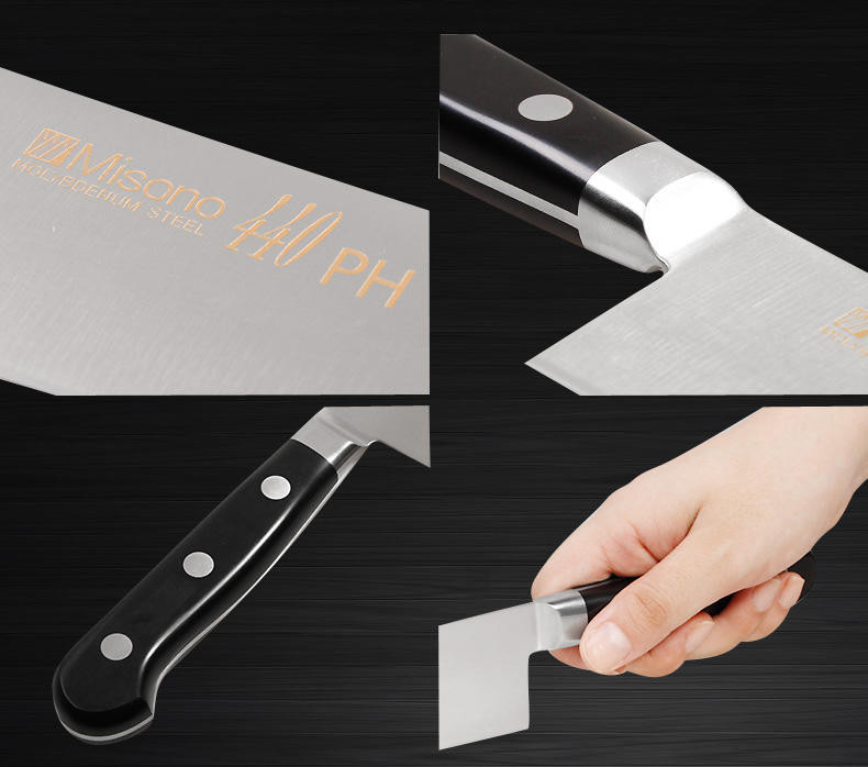 Misono 440 Hyper-Chrome Molybdenum Stainless PH Japanese Chefs Santoku Knife 180mm