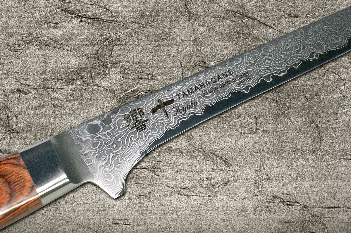 Tamahagane Kyoto 63 Layer-Damascus Wood Handle Japanese Chef's
