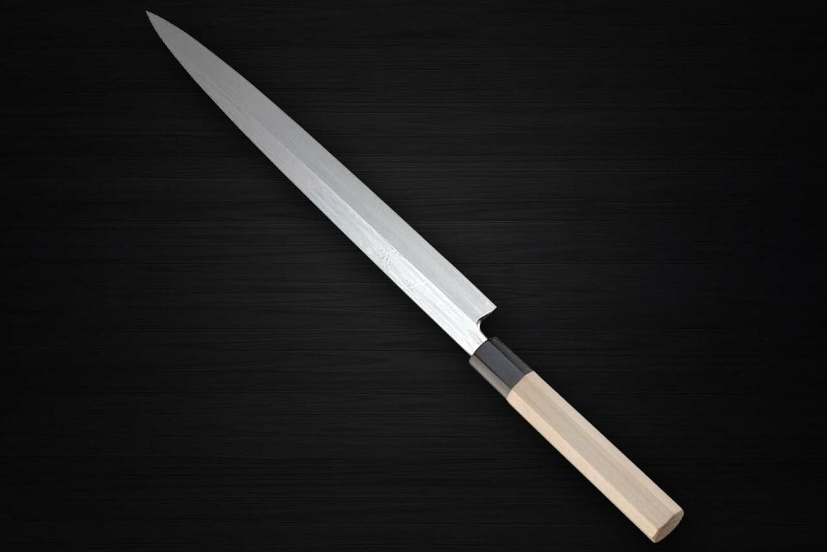 Sabun Honyaki Gyokuhaku-ko White Steel Japanese Chefs FuguhikiSashimi 300mm