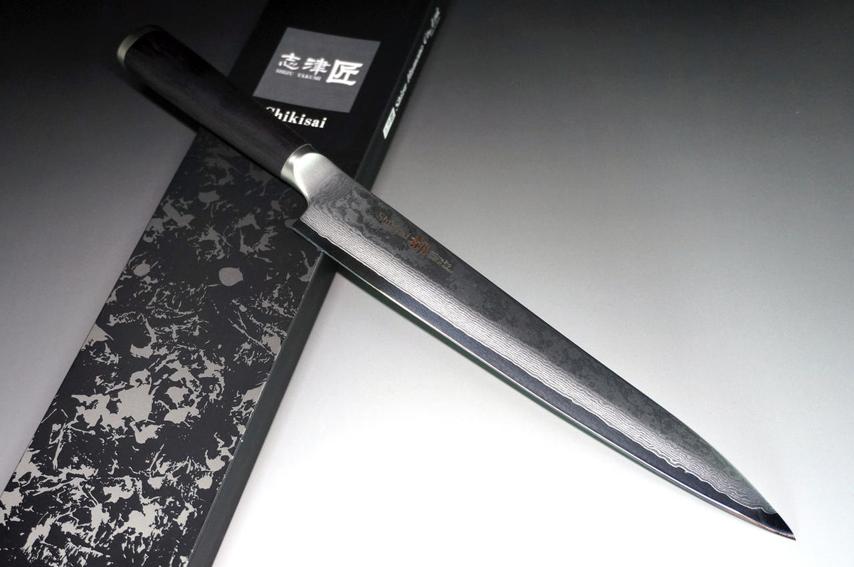 Shikisai MIYAKO 33 Layer Damascus AUS8 Japanese Chefs YanagibaSashimi 240mm