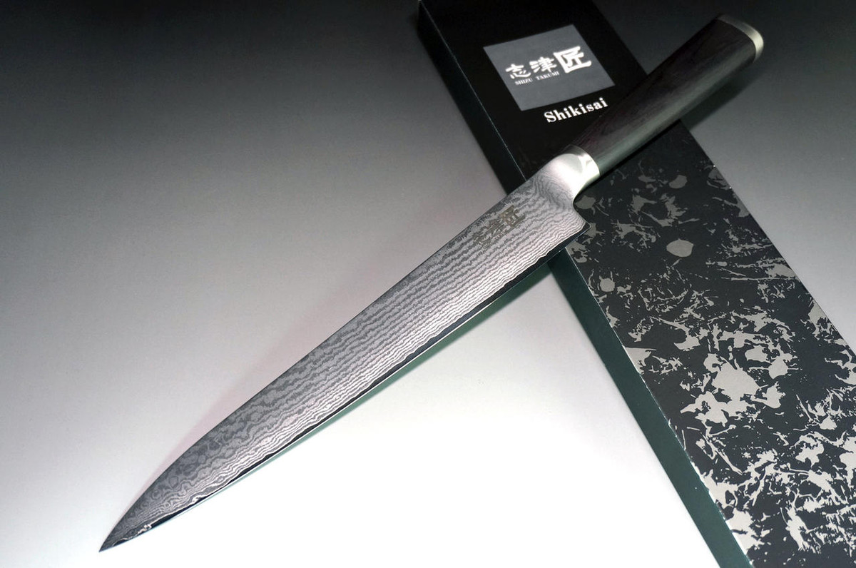 Shikisai MIYAKO 33 Layer Damascus AUS8 Japanese Chefs YanagibaSashimi 240mm