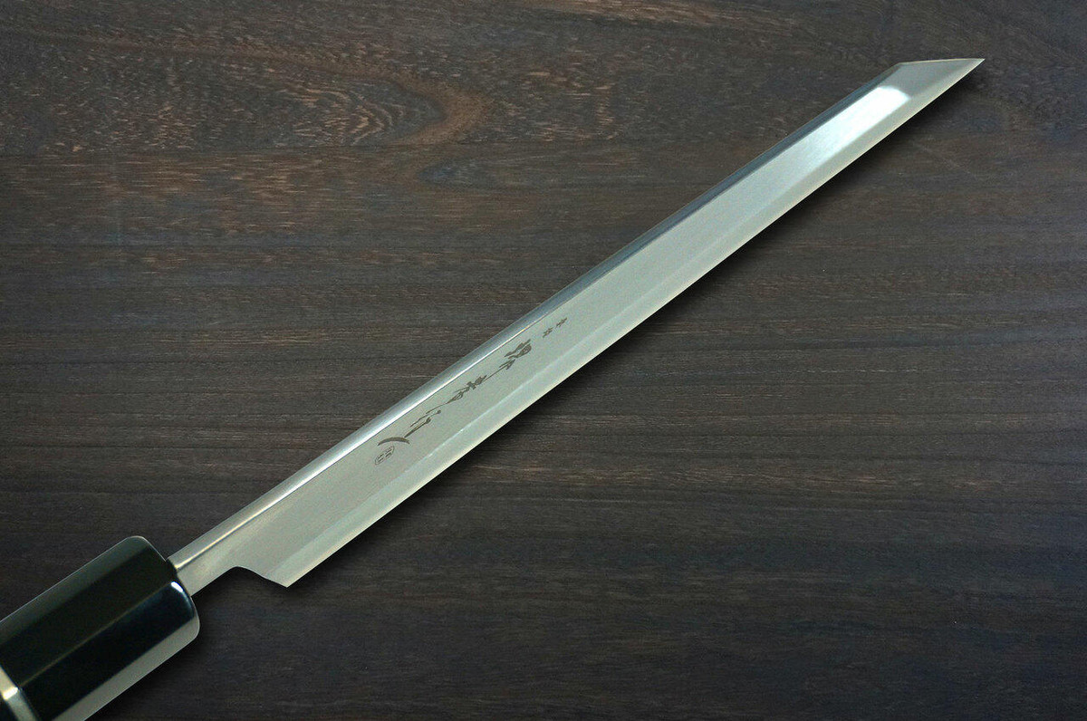 Sakai Takayuki Homura Premium Aogami 2 steel Japanese Chefs Kengata-Santoku Knife 195mm