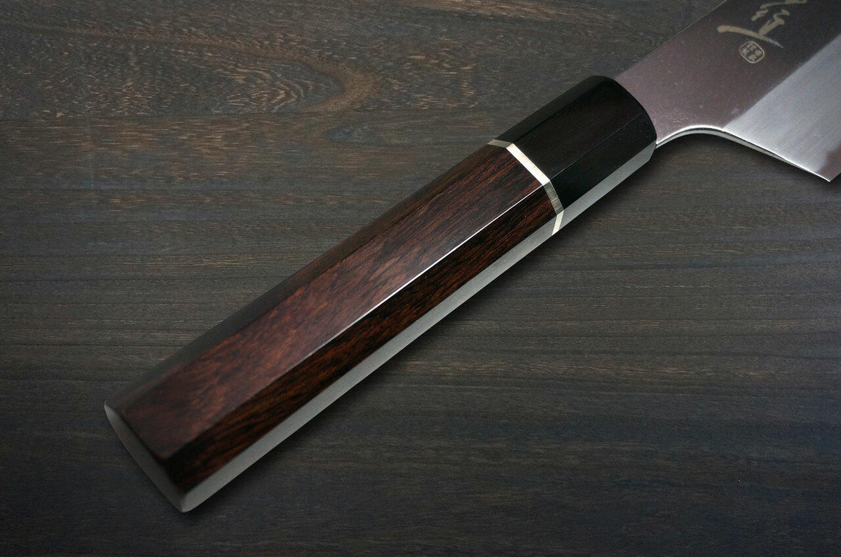 Sakai Takayuki Homura Premium Aogami 2 steel Japanese Chefs Kengata-Gyuto Knife 225mm