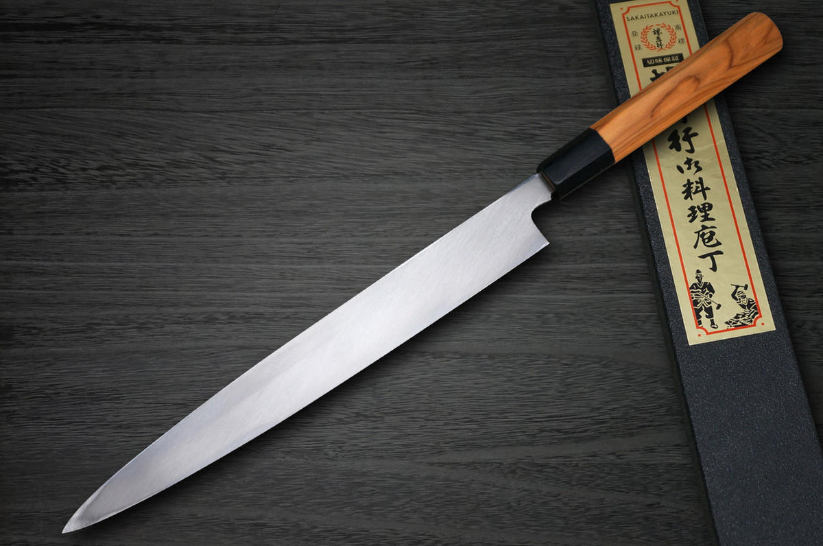 Sakai Takayuki Hakugin INOX Mirror Finish Japanese Chef's Yanagiba(Sashimi) 240mm 