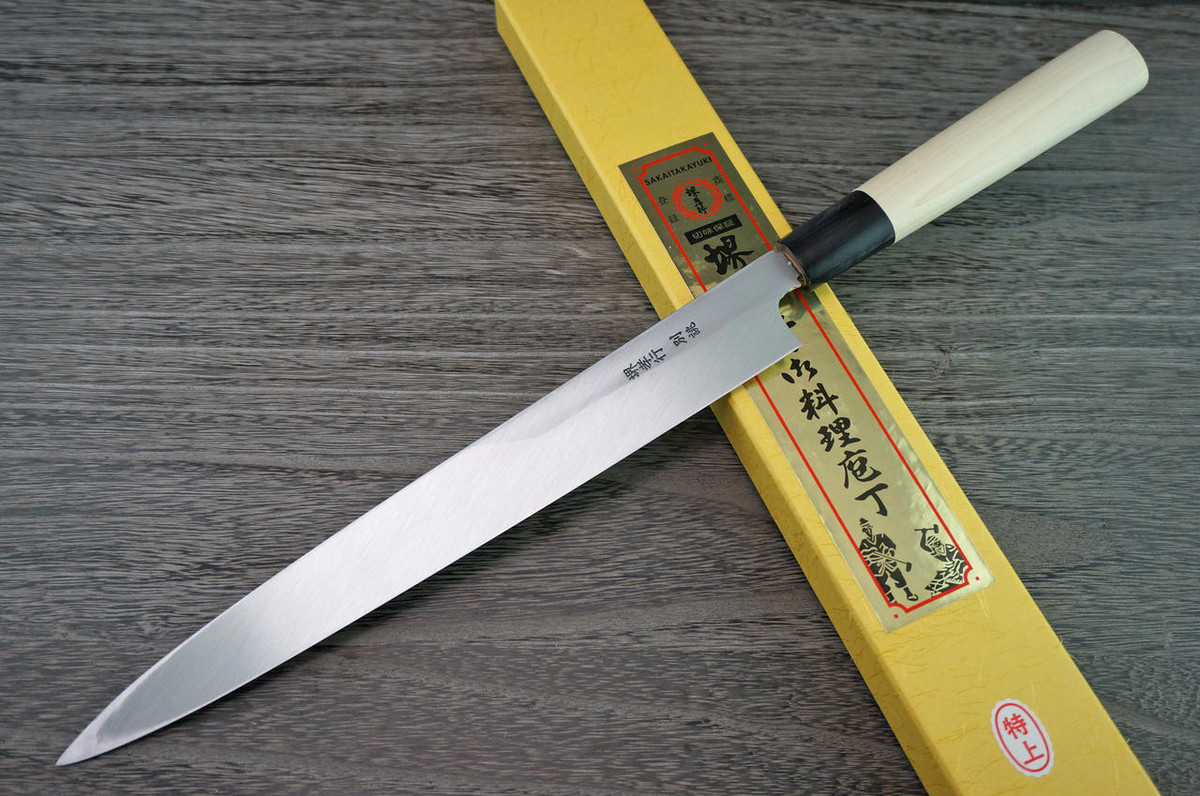 Sakai Takayuki Tokujyo Supreme White 2 steel Japanese Chefs YanagibaSashimi 360mm