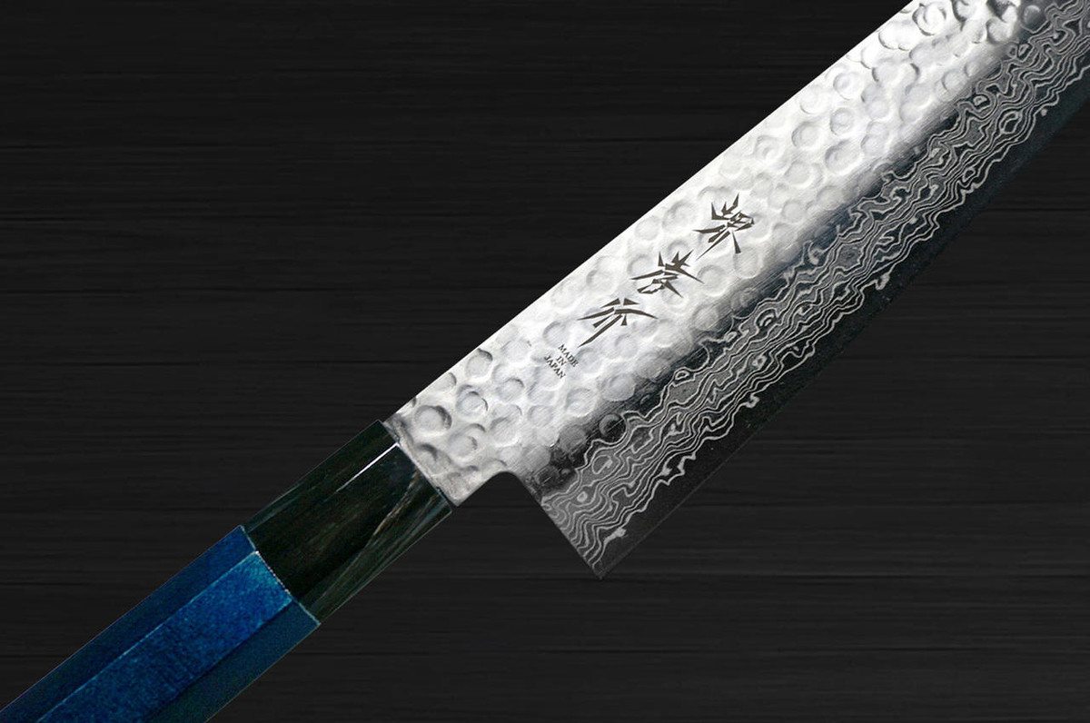 Sakai Takayuki 45-Layer Damascus Indigo Japan-Blue Chefs Gyuto Knife 180mm