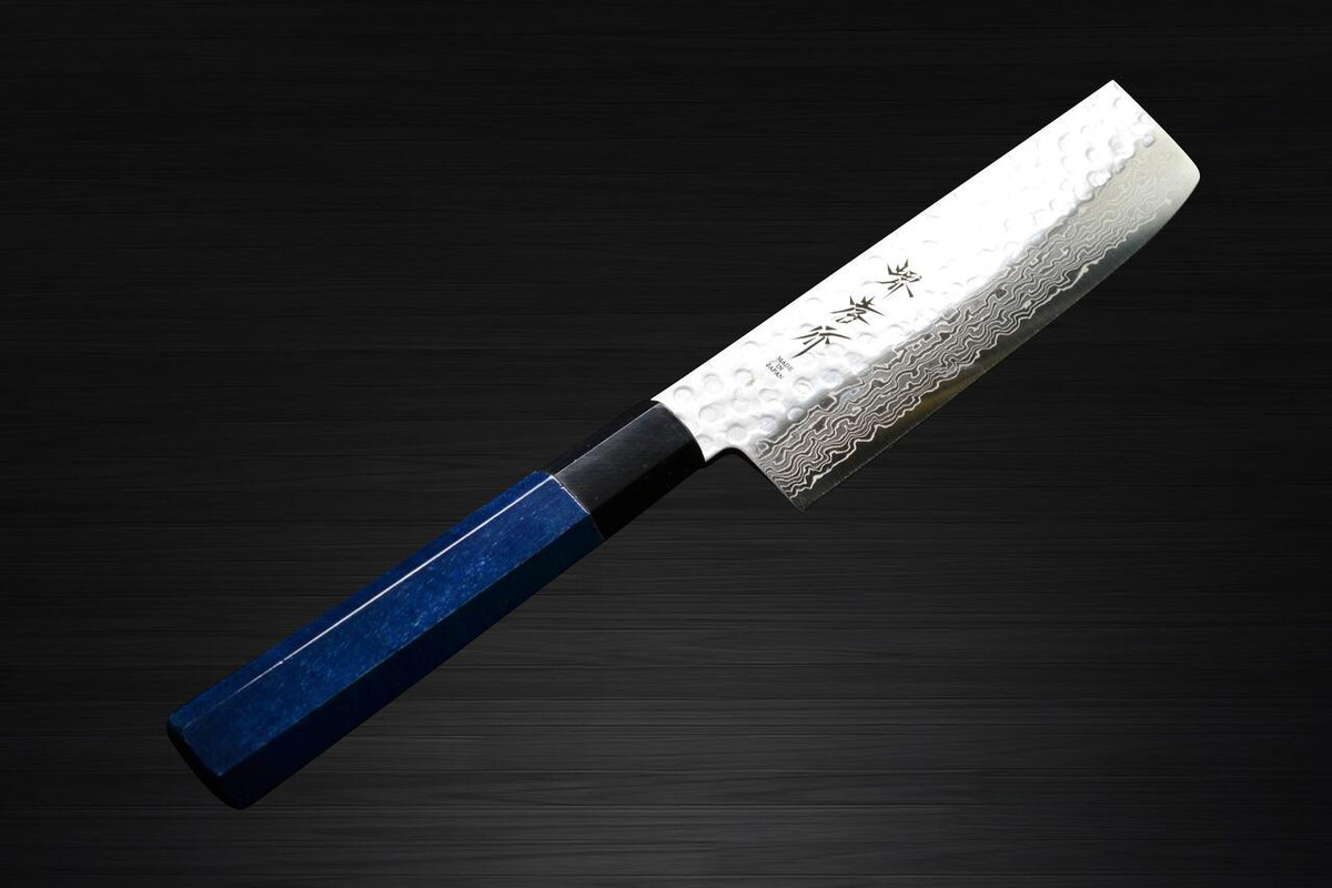 Sakai Takayuki 45-Layer Damascus Indigo Japan-Blue Chefs Vegetable Knife 160mm