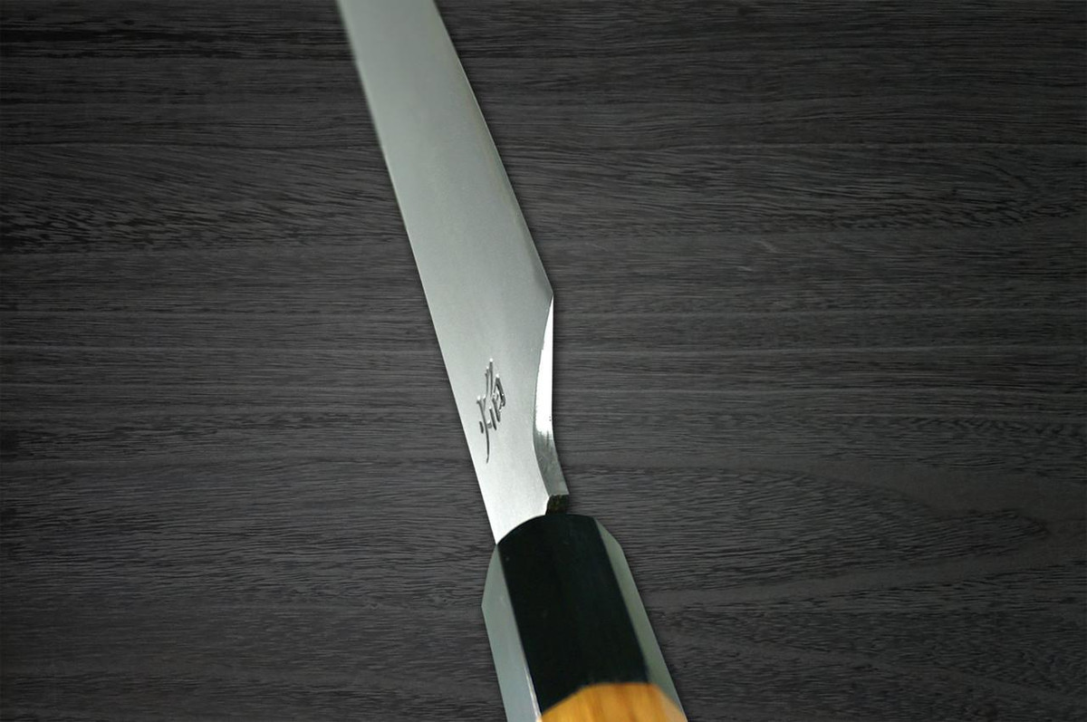 Sakai Takayuki Homura Kogetsu (Aogami 2 steel) Japanese Chef's Kengata-Yanagiba(Sashimi) 300mm Hien 