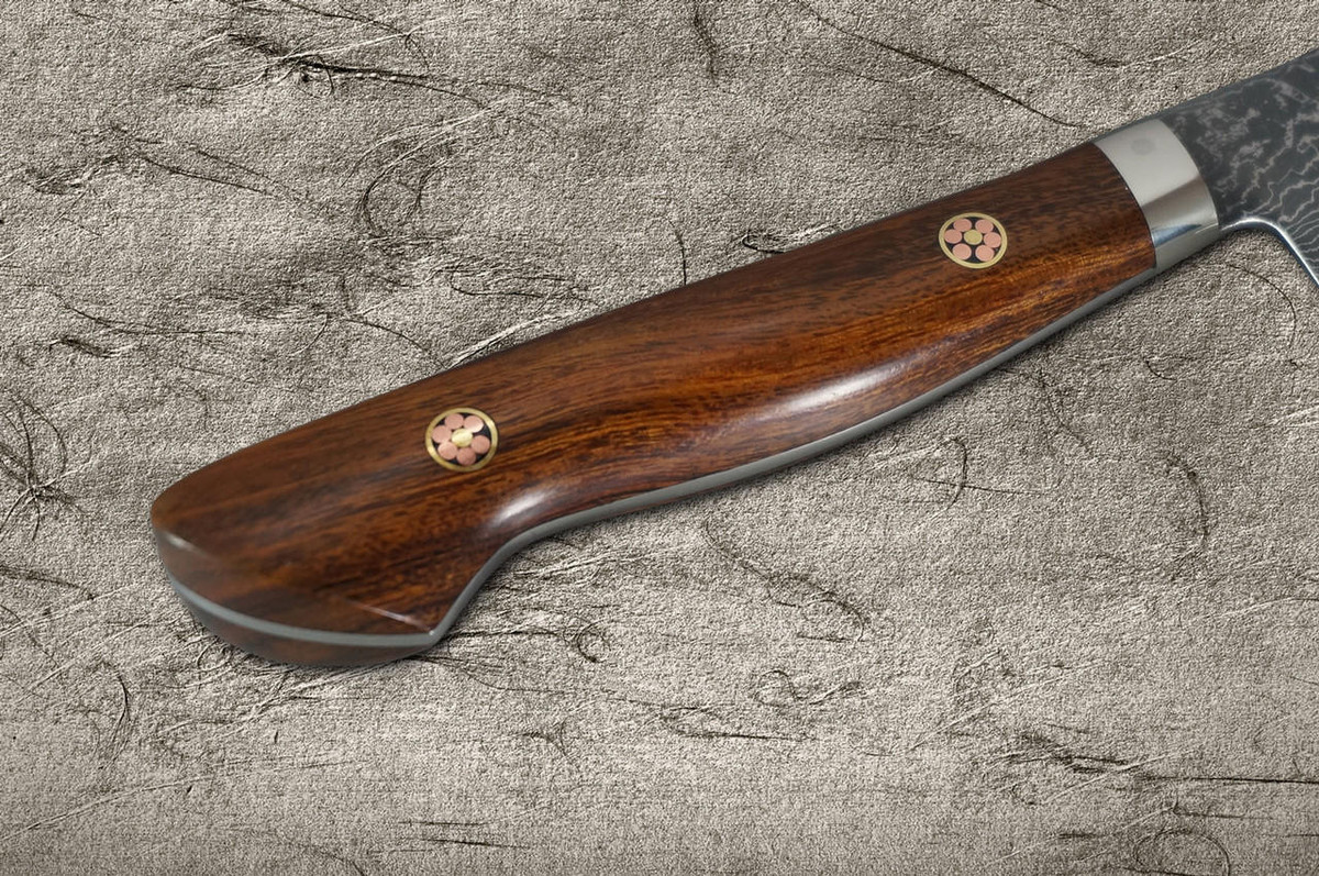 Shigeki Tanaka 33-Layer R2(SG2) Damascus IR Japanese Chef's Petty Knife(Utility) 150mm with Desert Ironwood Handle 