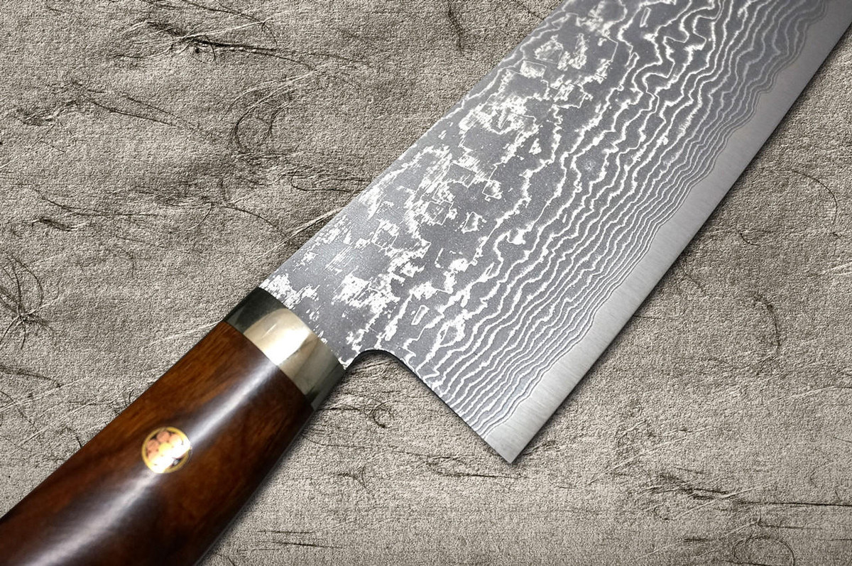 Shigeki Tanaka 33-Layer R2(SG2) Damascus IR Japanese Chef's Petty Knife(Utility) 150mm with Desert Ironwood Handle 