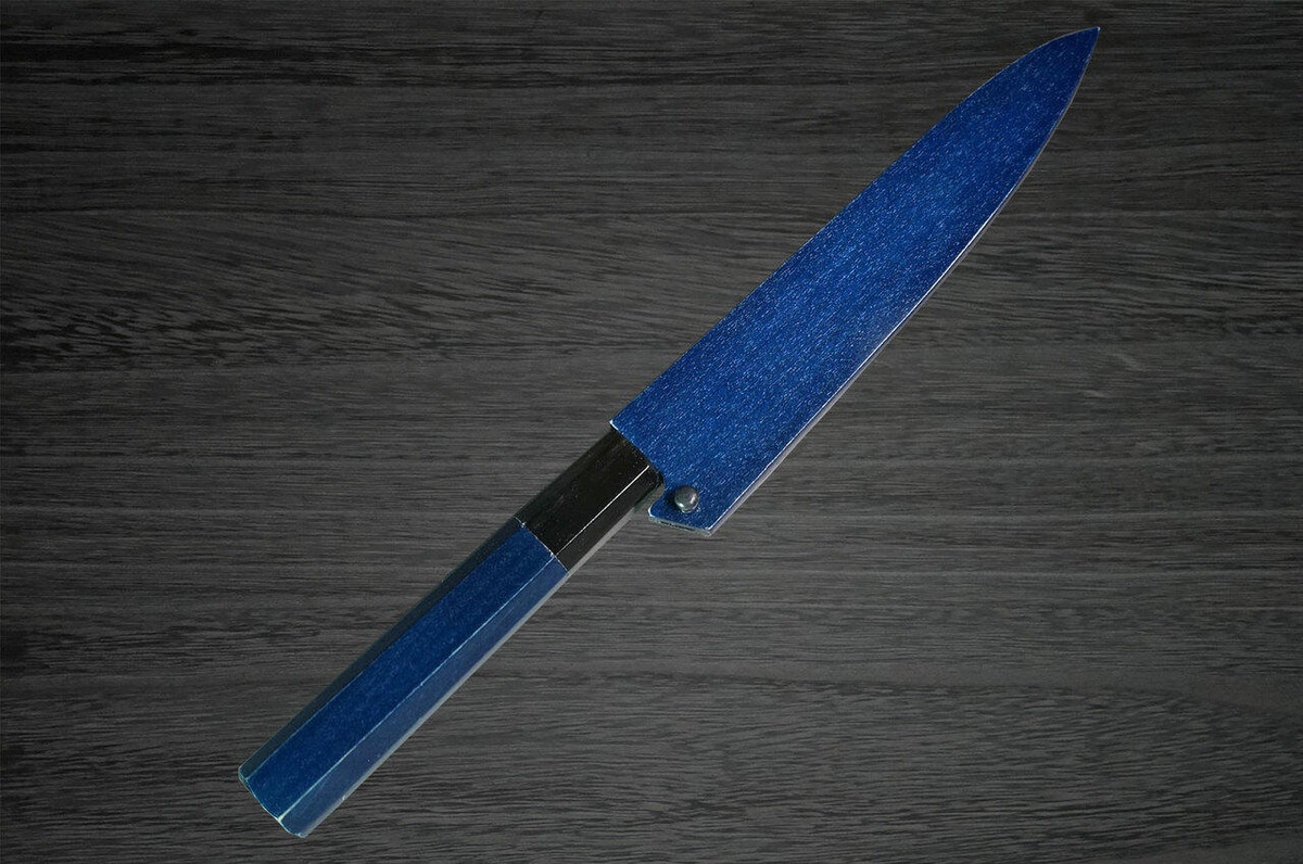 Sakai Takayuki 15cm。 ブルーアイアン ペティナイフ Sakai Takayuki 45-Layer Damascus Indigo Japan-Blue Chef's Petty