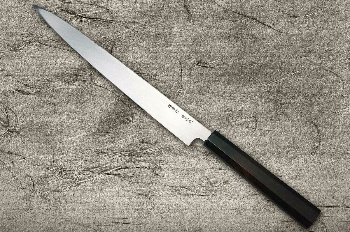 Sakai Takayuki Honyaki Water Quench Aogami 2 Steel Japanese Chefs FuguhikiSashimi 330mm