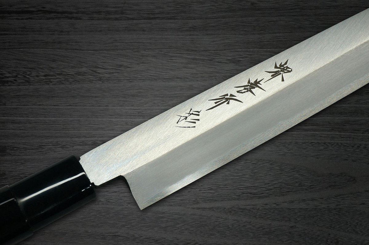 Sakai Takayuki Shikisai Kasumitogi White steel Japanese Chefs YanagibaSashimi 300mm Akebono with Saya Sheath