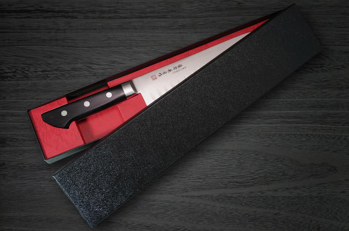 Fujiwara Kanefusa Molybdenum Stainless Dimples Japanese Chef's