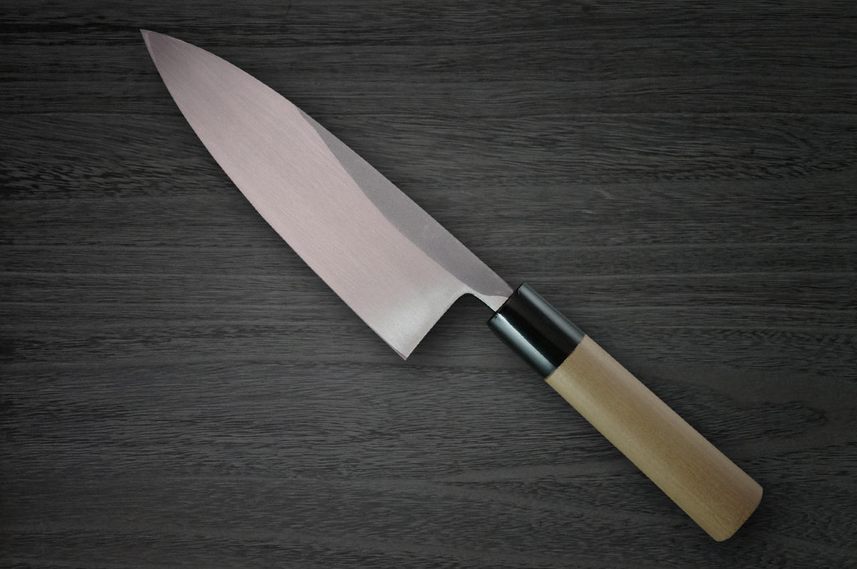 Fujiwara Kanefusa White Steel Japanese Chefs Deba Knife 165mm