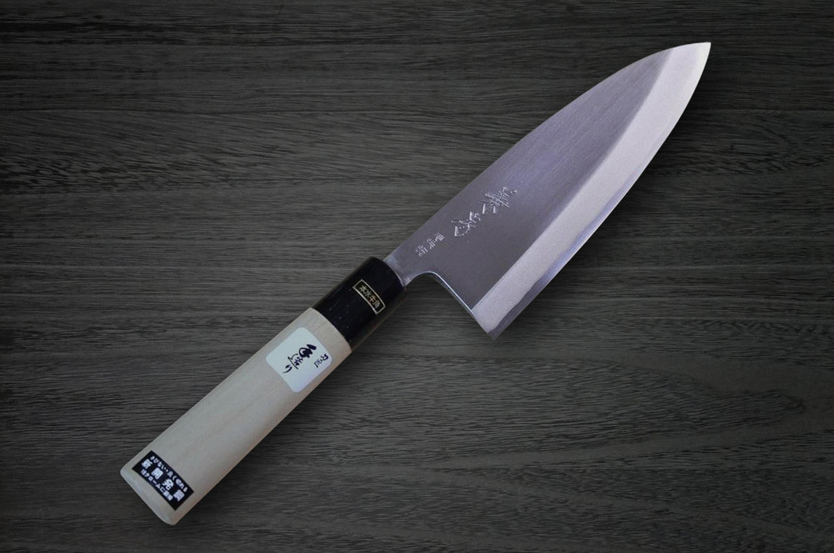 Fujiwara Kanefusa V-Gold Stainless Japanese Chefs Deba Knife 180mm