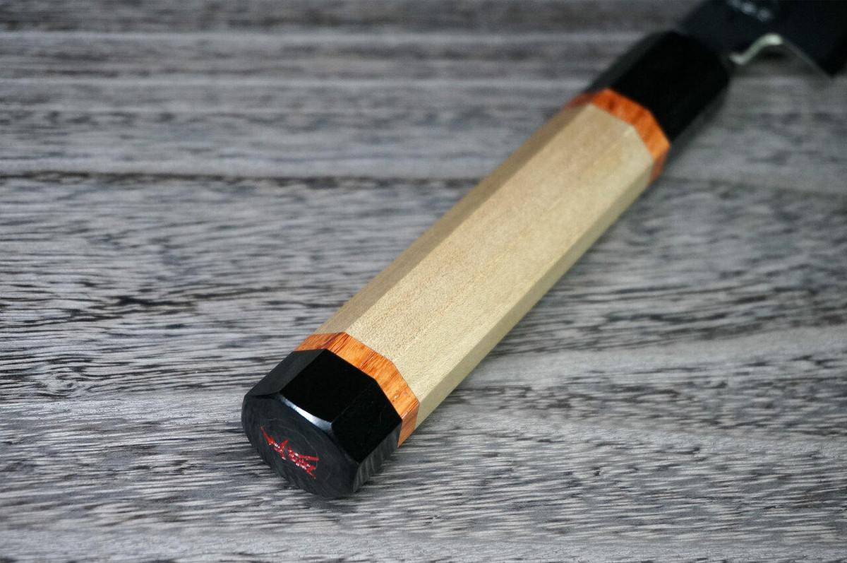 Masamoto KH Damascus Honkasumi Gyokusei-ko Japanese Chefs YanagibaSashimi 300mm KH0430 with Octagonal Sourinkaku Handle