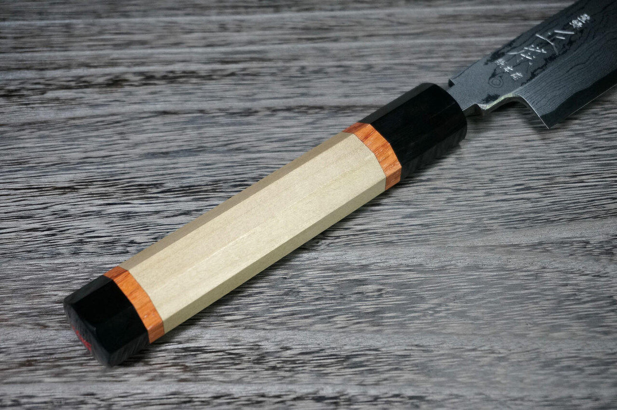 Masamoto KH Damascus Honkasumi Gyokusei-ko Japanese Chefs YanagibaSashimi 300mm KH0430 with Octagonal Sourinkaku Handle