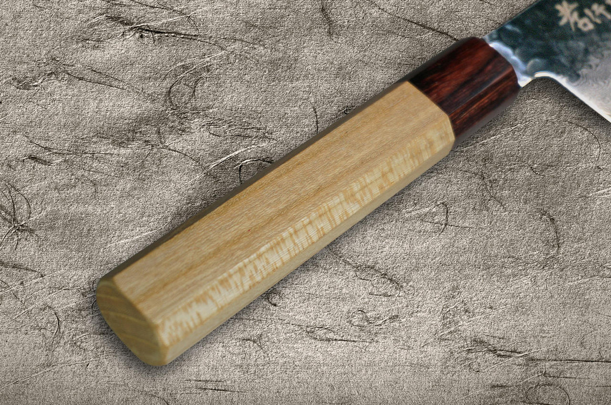 Sakai Takayuki 33-Layer VG10 Damascus Hammered WA Japanese Chefs Santoku Knife 170mm