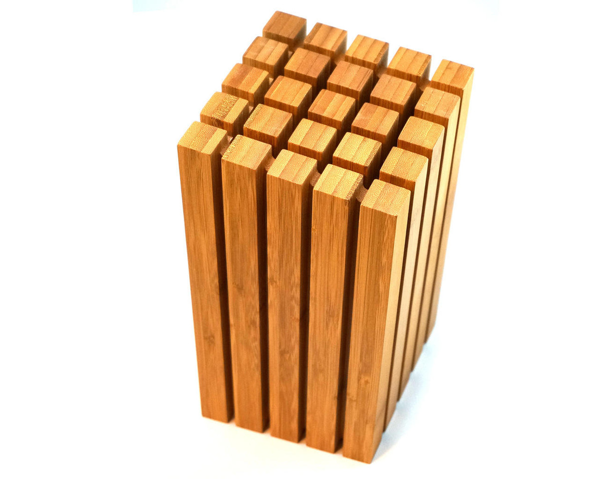 Teori SPLIT Japanese Bamboo Knife Block Slanted Type