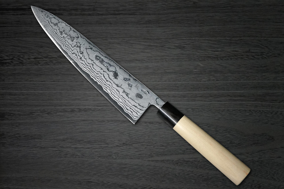 Shigeki Tanaka Aogami No.2 Damascus MB Japanese Chefs Gyuto Knife 270mm with Magnolia Wood Handle