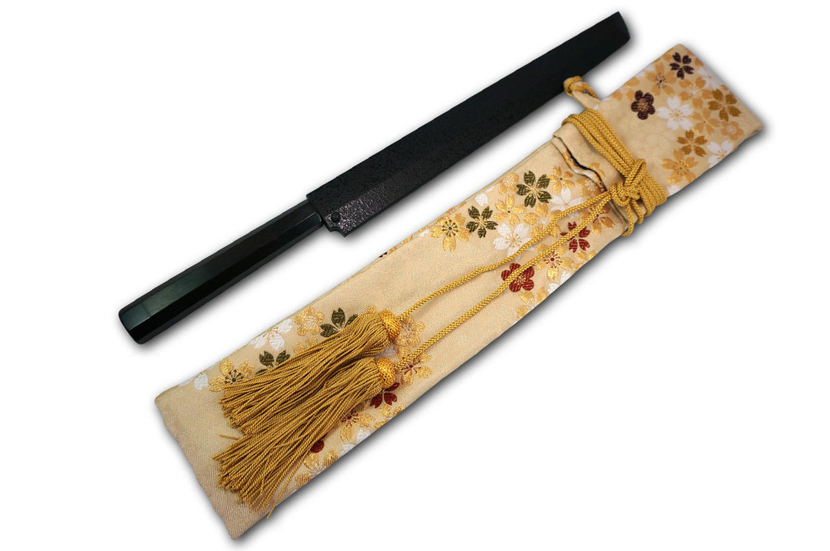 Nishiki Kimono Kitchen Knife Carry Bag Kinran Gold Brocaded Golden Lace