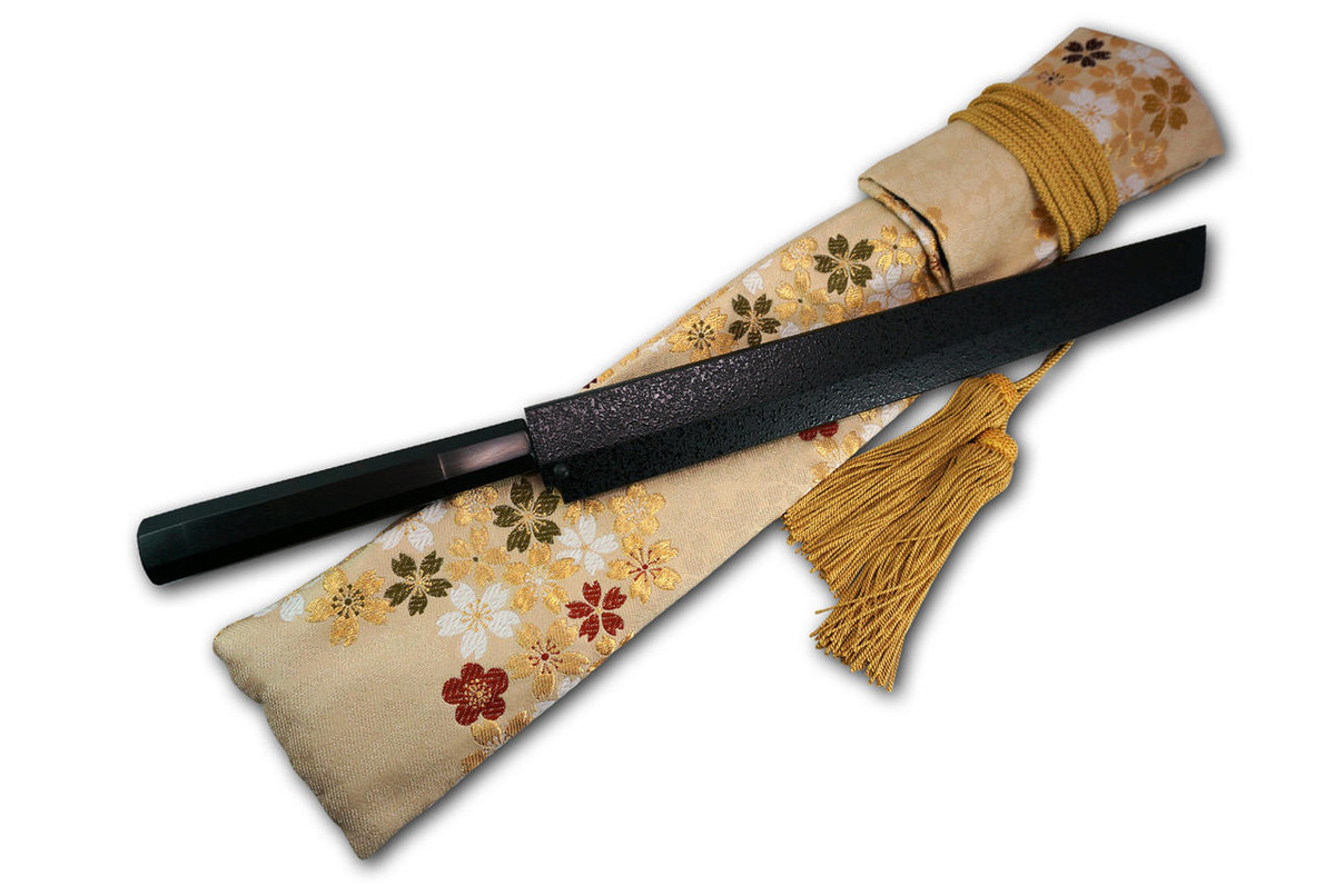 Nishiki Kimono Kitchen Knife Carry Bag Kinran Gold Brocaded Golden Lace