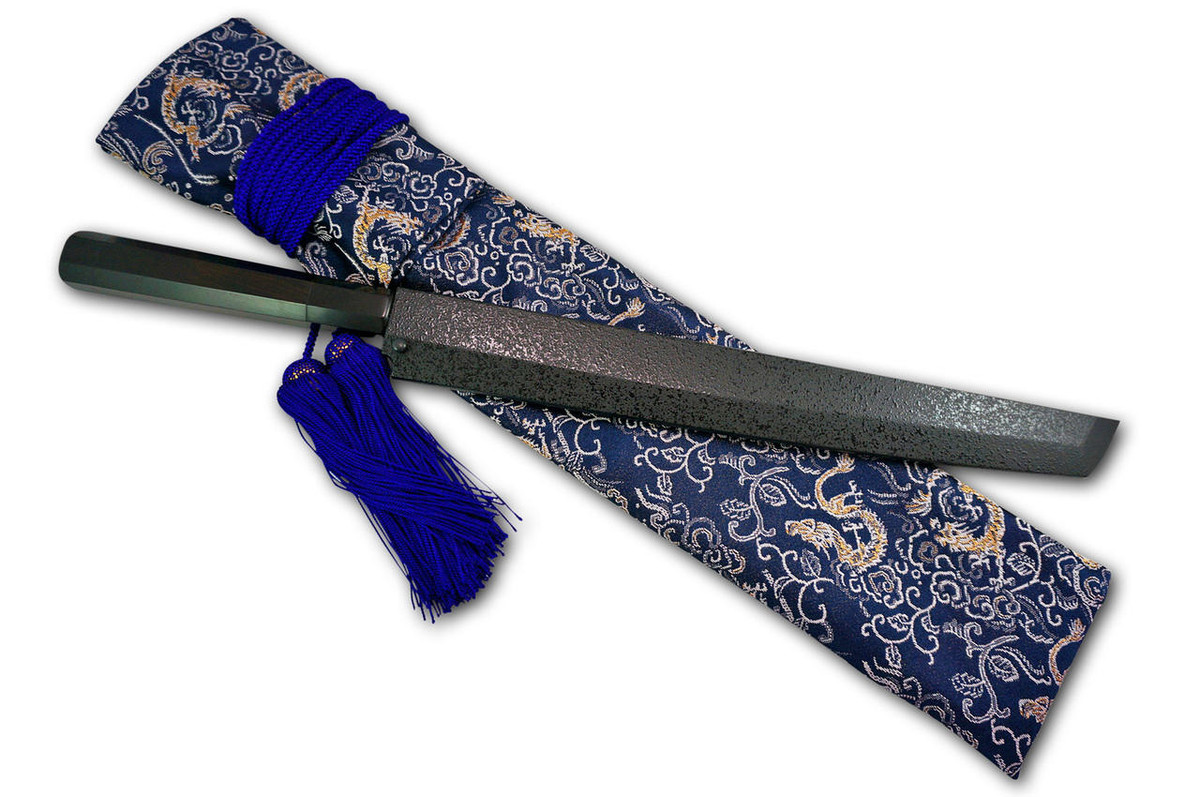 Nishiki Kimono Kitchen Knife Carry Bag Takao Blue Dragon Purple Lace