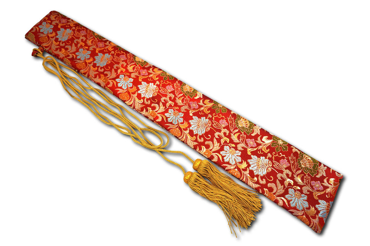 Nishiki Kimono Kitchen Knife Carry Bag Asuka Rouge Flower Golden Lace