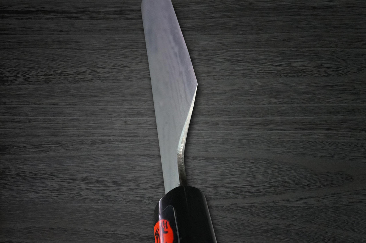 Shigeki Tanaka Aogami No.2 Damascus MB Japanese Chefs Santoku Knife 165mm with Magnolia Wood Handle