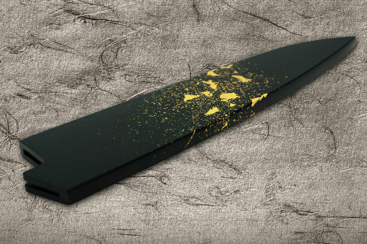 Saya Sheath with Genuine 24K Gold Star Stream Chef KnifeGyuto 180mm