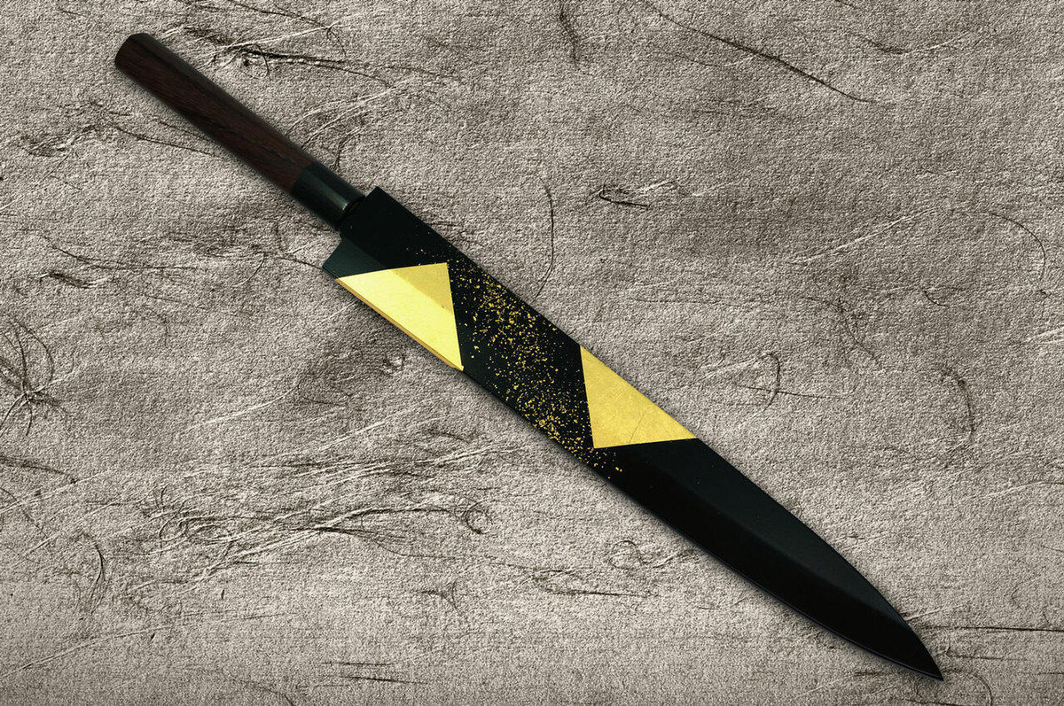 Saya Sheath with Genuine 24K Japanese Gold Leaf YanagibaSashimi 330mm