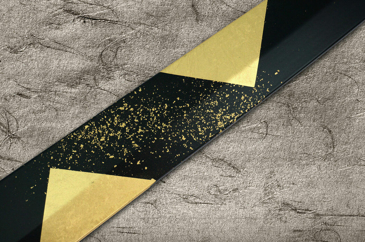 Saya Sheath with Genuine 24K Japanese Gold Leaf YanagibaSashimi 330mm