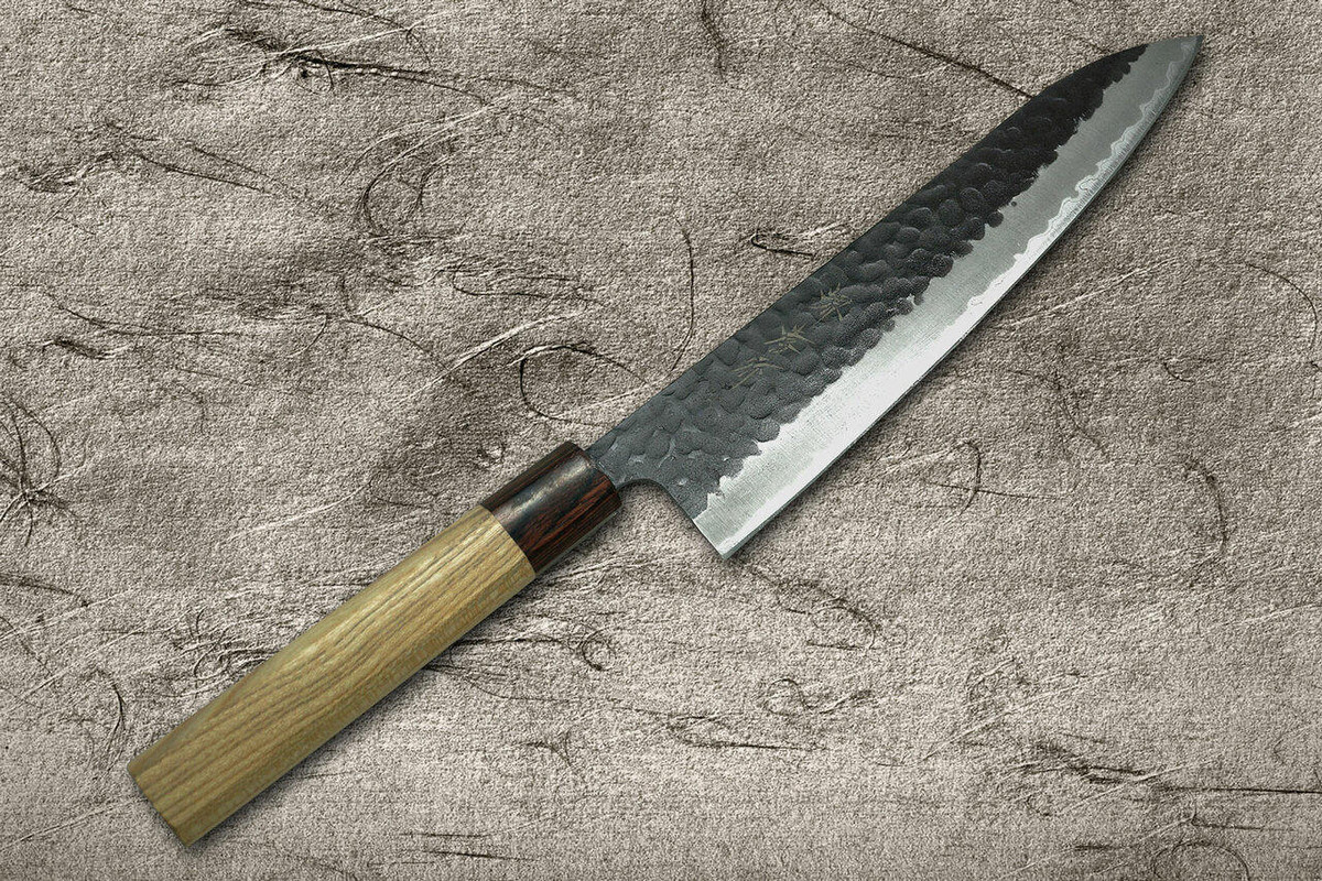 Sakai Takayuki Aogami Super Kurouchi Hammered WA Japanese Chefs Gyuto Knife 210mm
