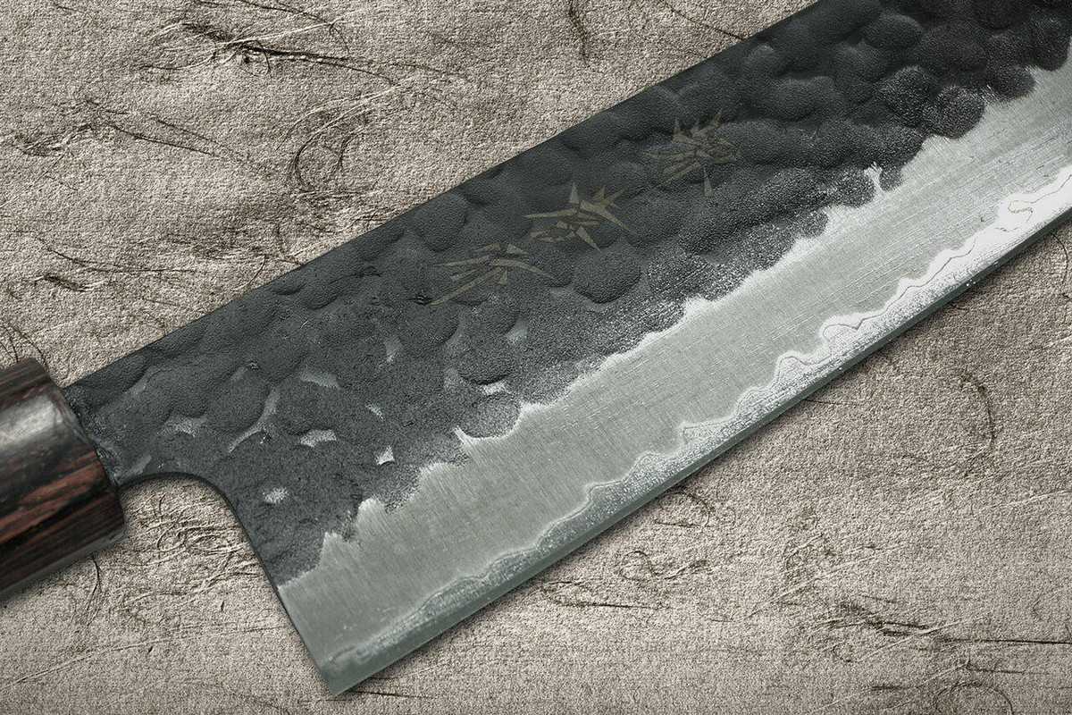 Sakai Takayuki Aogami Super Kurouchi Hammered WA Japanese Chefs Gyuto Knife 210mm