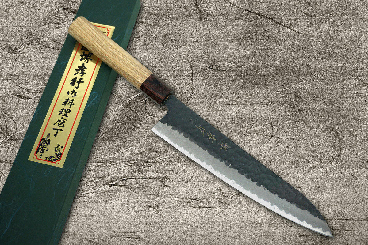 Sakai Takayuki Aogami Super Kurouchi Hammered WA Japanese Chefs Gyuto Knife 210mm