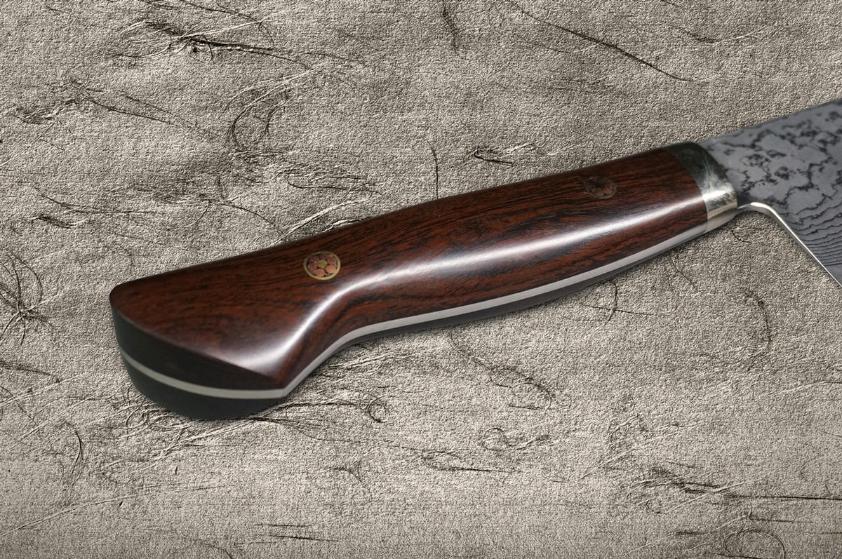 Shigeki Tanaka 33-Layer R2(SG2) Damascus IR Japanese Chef's Gyuto Knife 240mm with Desert Ironwood Handle 