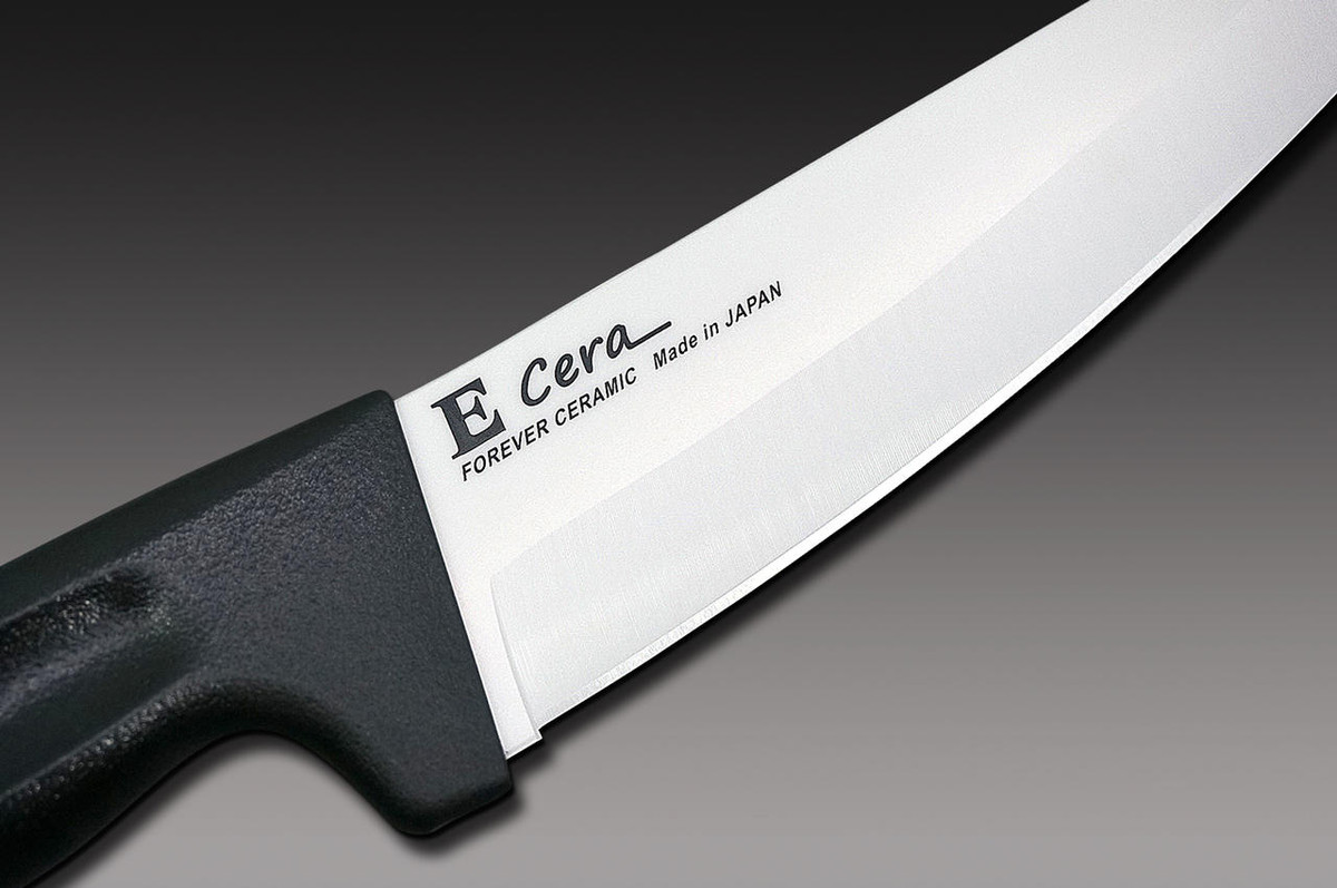FOREVER E-Cera High Density Ceramic Black-Handle Japanese Chefs Gyuto Knife 140mm
